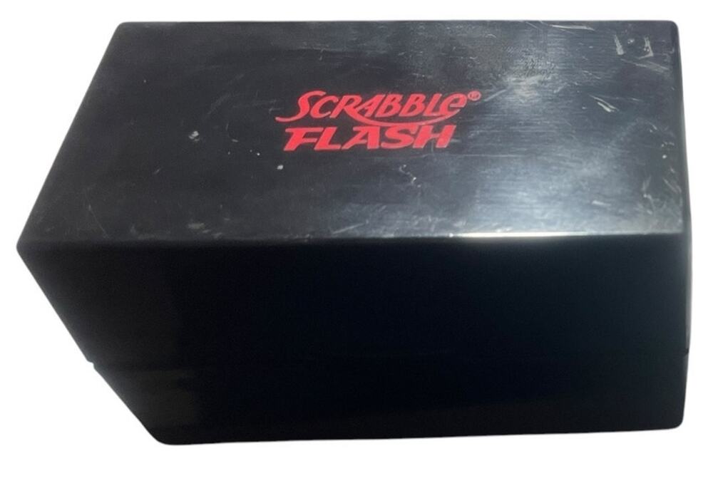 HASBRO Scrabble Flash 2010 Electronic Game & Case Word Tiles Needs Batteries